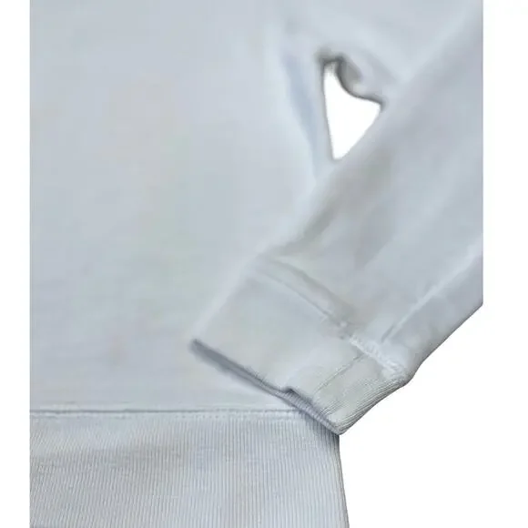 J.CREW White Crewneck Sweatshirt Size XS Preppy Coastal Classic Summer - Picture 6 of 14